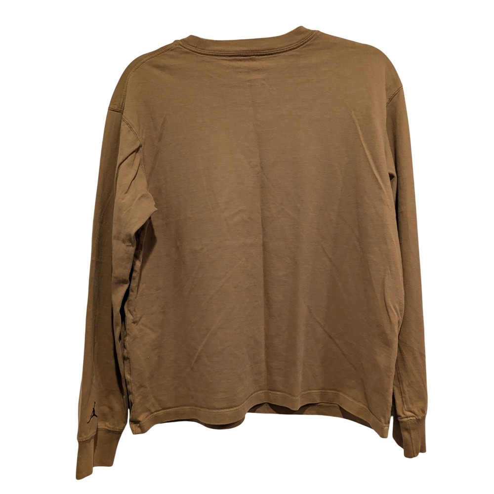 Nike Jordan Flight Long Sleeve T-Shirt Womens Size M Tan Jumpman 0309 - Picture 4 of 5